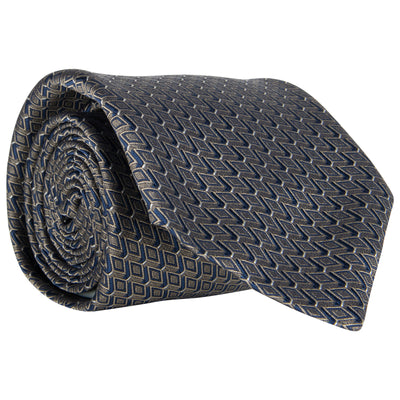 Canali Geometric Tie Brown
