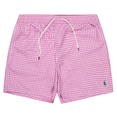 Polo Ralph Lauren Gingham Swim Shorts Pink/White