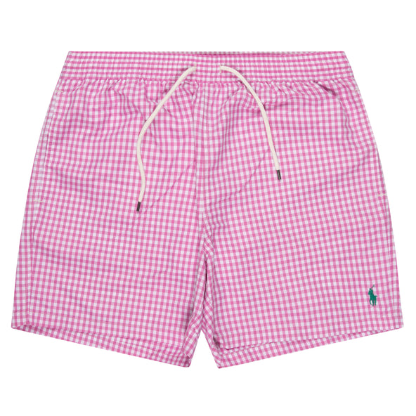 Polo Ralph Lauren Gingham Swim Shorts Pink/White