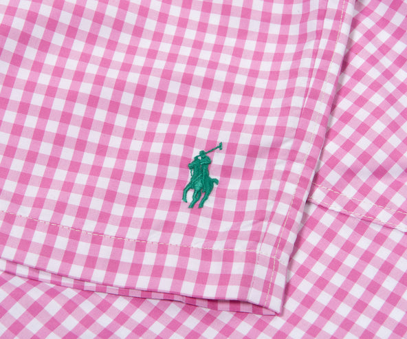 Polo Ralph Lauren Gingham Swim Shorts Pink/White