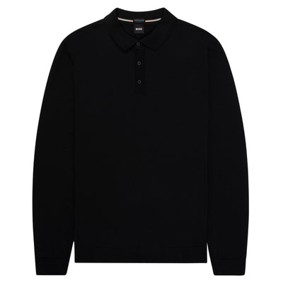 BOSS Lancione LS Wool Polo Black