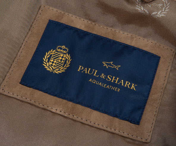 Paul & Shark Brown Suede Aqua Leather Jacket