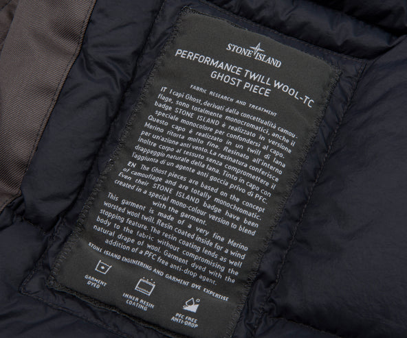 Stone Island Ghost Grey Performance Twill Wool TC Gilet