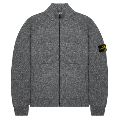 Stone Island Silver Full Zip Cardigan