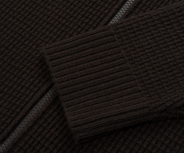 Stone Island Ghost Brown Knitted Full Zip Sweater