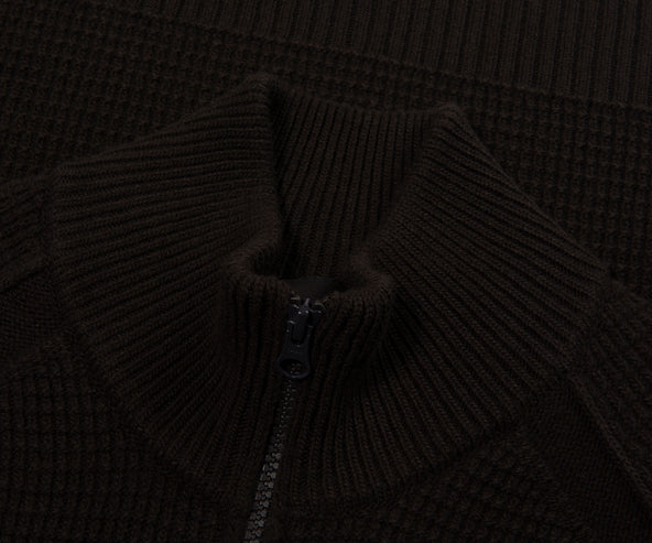 Stone Island Ghost Brown Knitted Full Zip Sweater