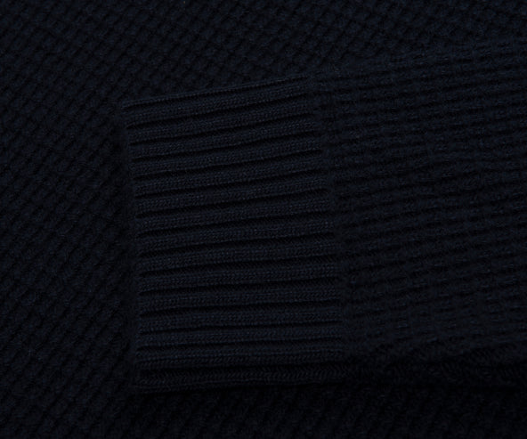 Stone Island Ghost Navy Waffle Knitted Sweater