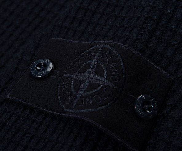 Stone Island Ghost Navy Waffle Knitted Sweater
