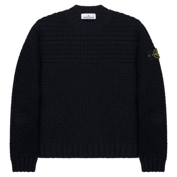 Stone Island Navy Chunky Knitted Sweater