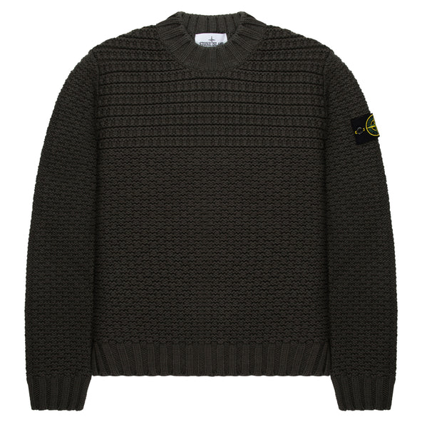 Stone Island Green Chunky Knitted Sweater