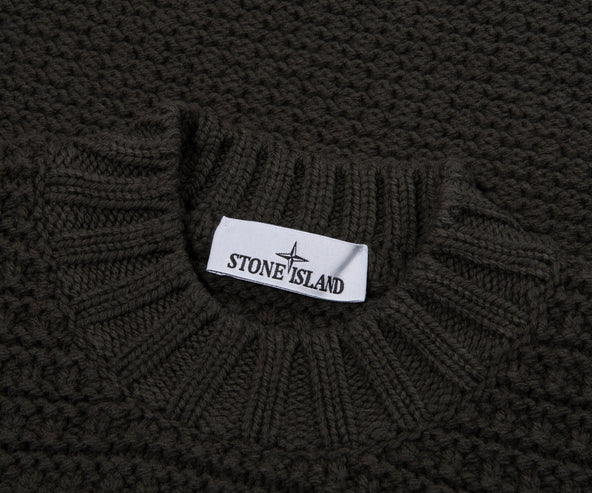 Stone Island Green Chunky Knitted Sweater