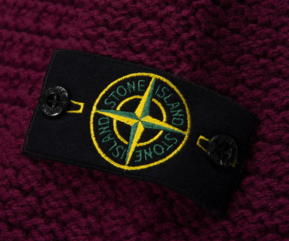 Stone Island Maroon Knitted Sweater