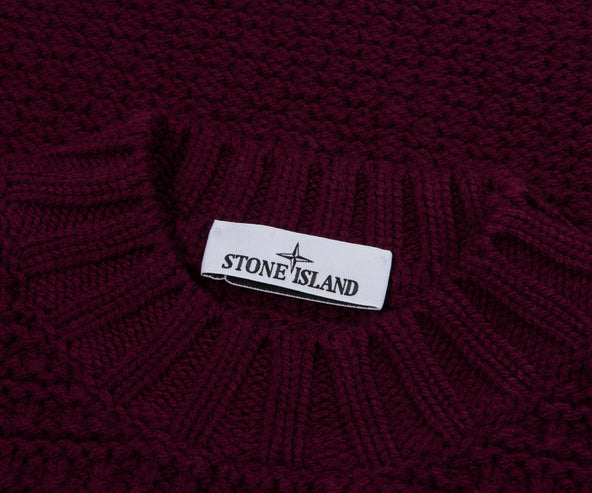 Stone Island Maroon Knitted Sweater