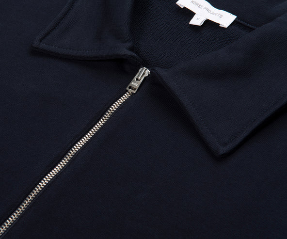 Norse Project Half Zip Navy