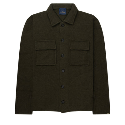Paul & Shark Green Wool Knitted Overshirt