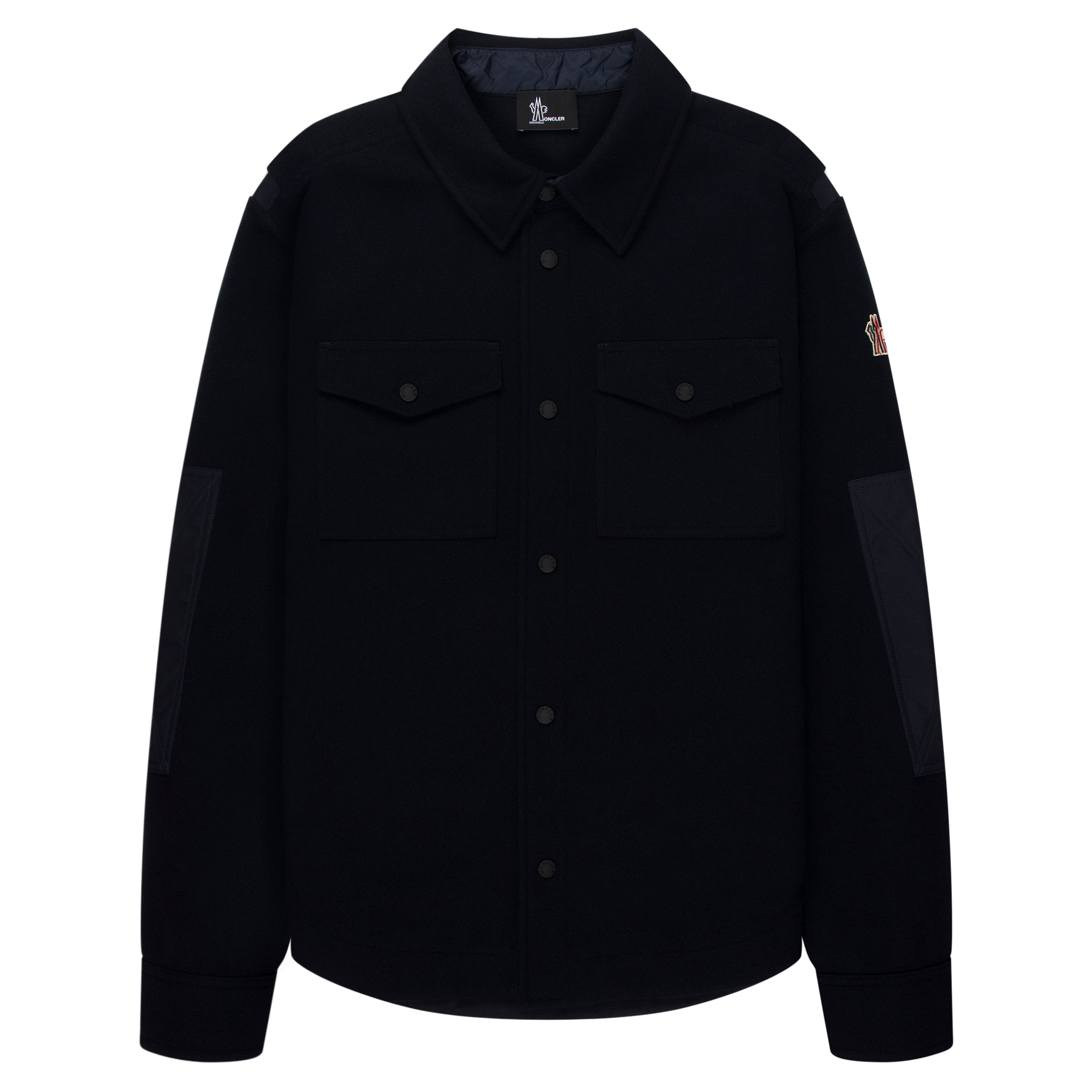 MONCLER シャツ Moncler Grenoble Navy Hybrid Fleece Overshirt – Pockets