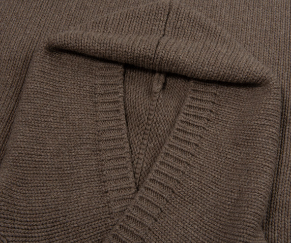 Paul & Shark Brown Knitted Hoodie