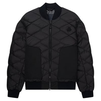 Moncler Lemnos Black Quilted Bomber Jacket