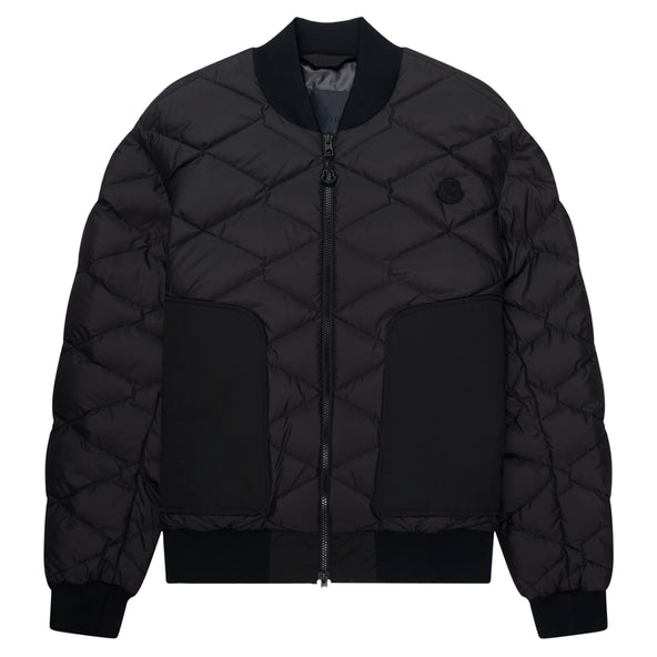 Moncler Lemnos Black Quilted Bomber Jacket