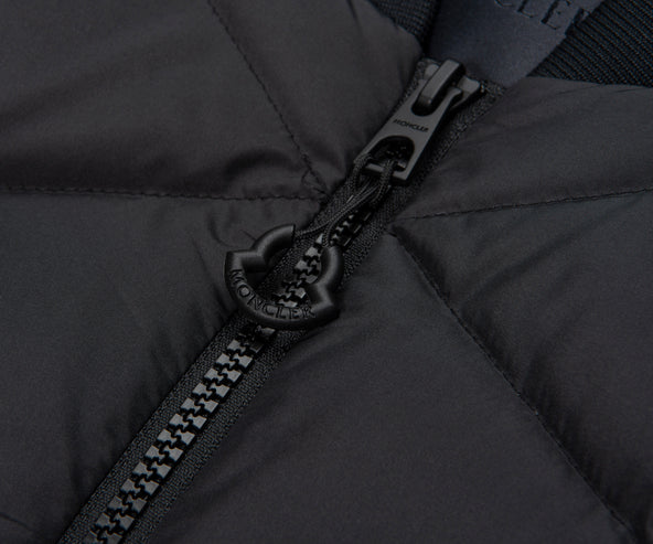 Moncler Lemnos Black Quilted Bomber Jacket