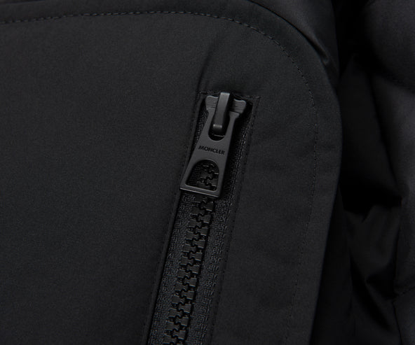 Moncler Lemnos Black Quilted Bomber Jacket