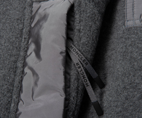 Moncler Grey Full-Zip Hybrid Fleece