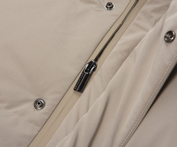 Paul & Shark Typhoon Cream Hooded Puffer Coat