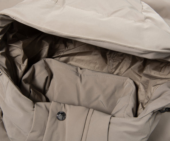 Paul & Shark Typhoon Cream Hooded Puffer Coat