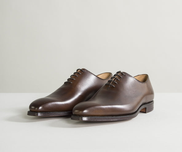 Crockett & Jones Alex Burnished Calf Leather Shoes Brown