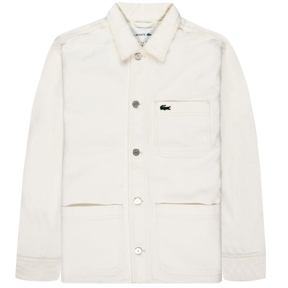 Lacoste Oversized Denim Shaw Jacket White