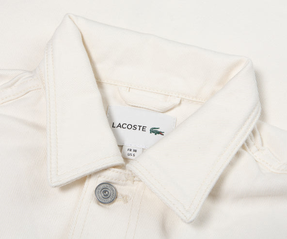 Lacoste Oversized Denim Shaw Jacket White