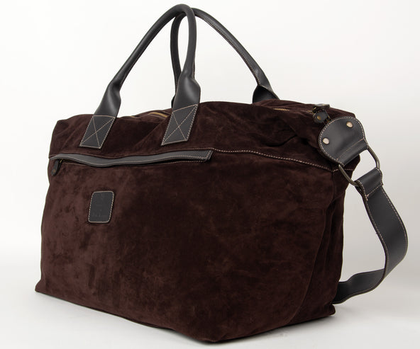 CALABRESE Lipari Suede Medium Bag Chocolate Brown