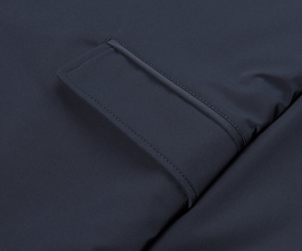 Herno Hooded Trench Coat Navy