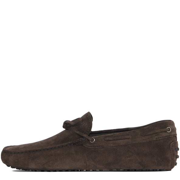 Tods Gommino Suede Driving Shoes Dark Brown