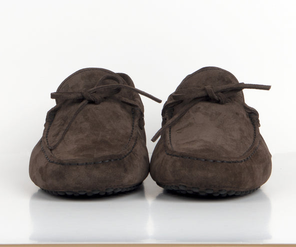 Tods Gommino Suede Driving Shoes Dark Brown