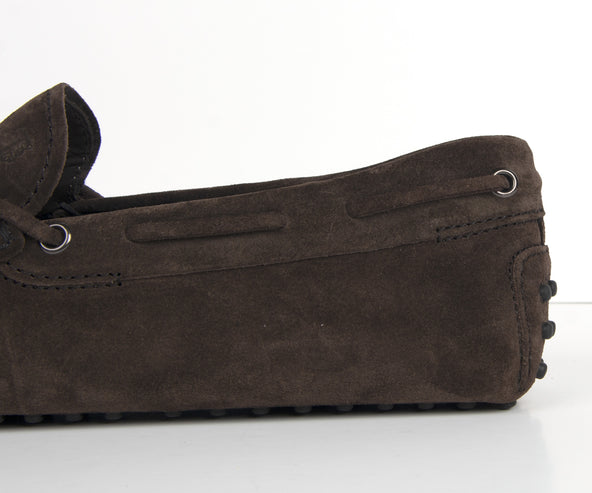 Tods Gommino Suede Driving Shoes Dark Brown
