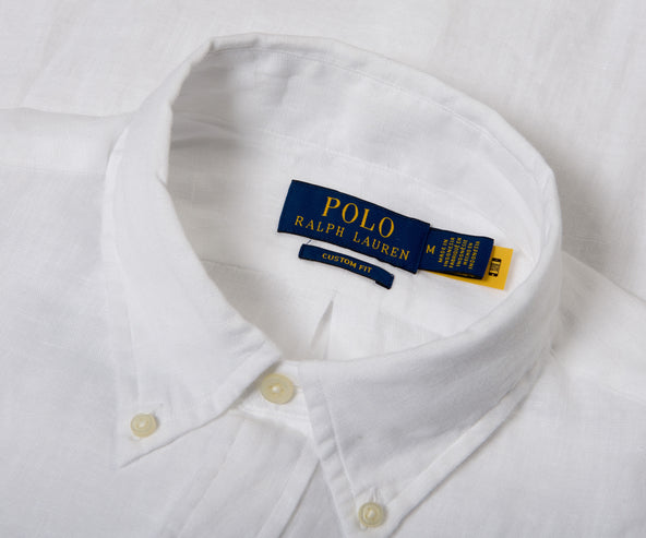 Polo Ralph Lauren Custom Fit Linen Shirt White