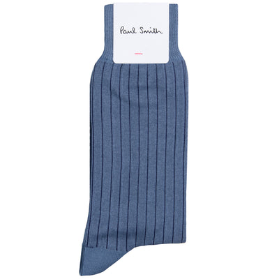 Paul Smith Shadow Ribbed Socks Sky Blue