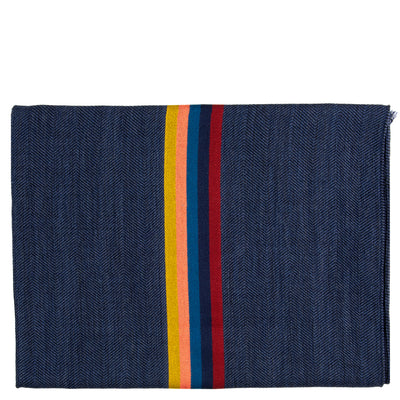 Paul Smith Central Stripe Scarf Navy