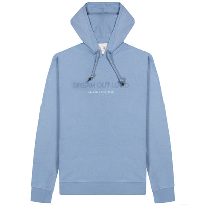 BRUNELLO CUCINELLI Techno Cotton French Terry Embroidered Hooded Sweatshirt Azure