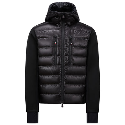 Moncler Padded Knitted Arm Jacket Black
