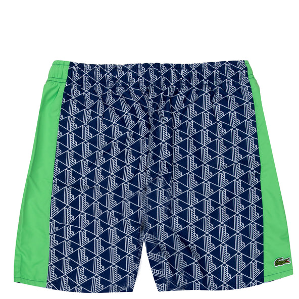 Lacoste Monogram Swim Shorts Navy/Green