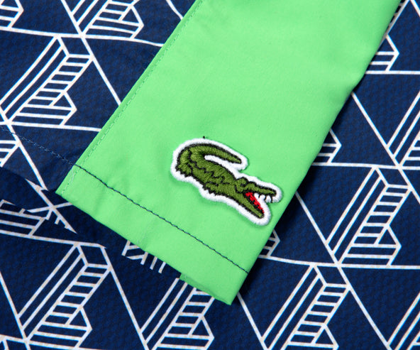 Lacoste Monogram Swim Shorts Navy/Green