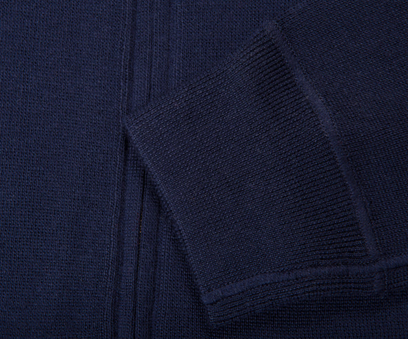 Polo Ralph Lauren Washable Wool Full Zip Jumper Hunter Navy