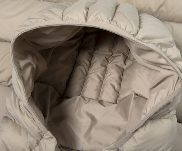 Moncler Bresse Hooded Down Gilet Light Beige