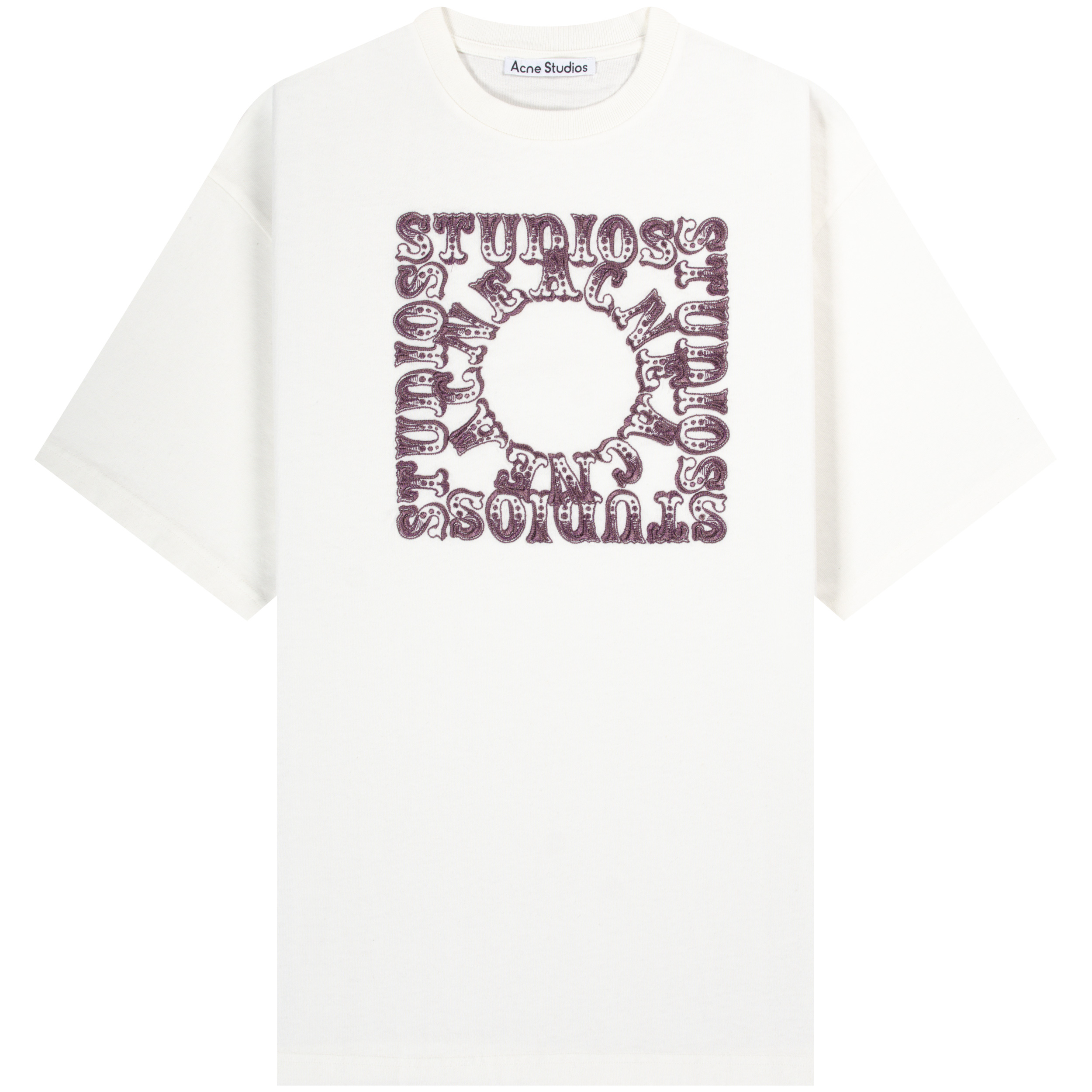 Acne Studios ’Edlund Circus’ Logo Oversized T-Shirt Off White
