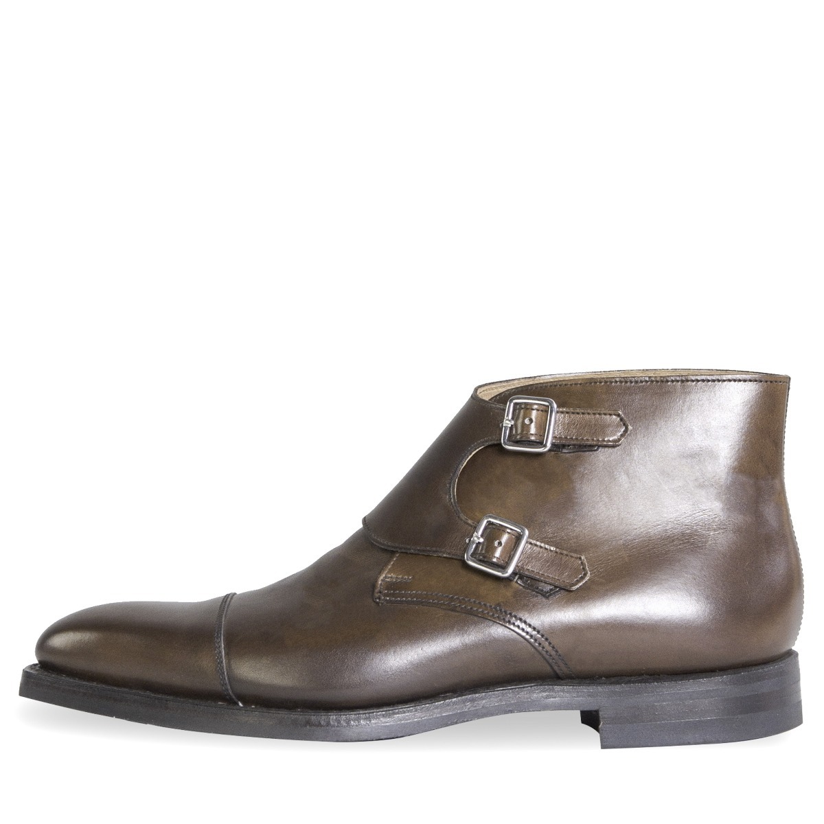 Crockett & Jones ’Camberley’ Burnished Calf Leather Boots Brown