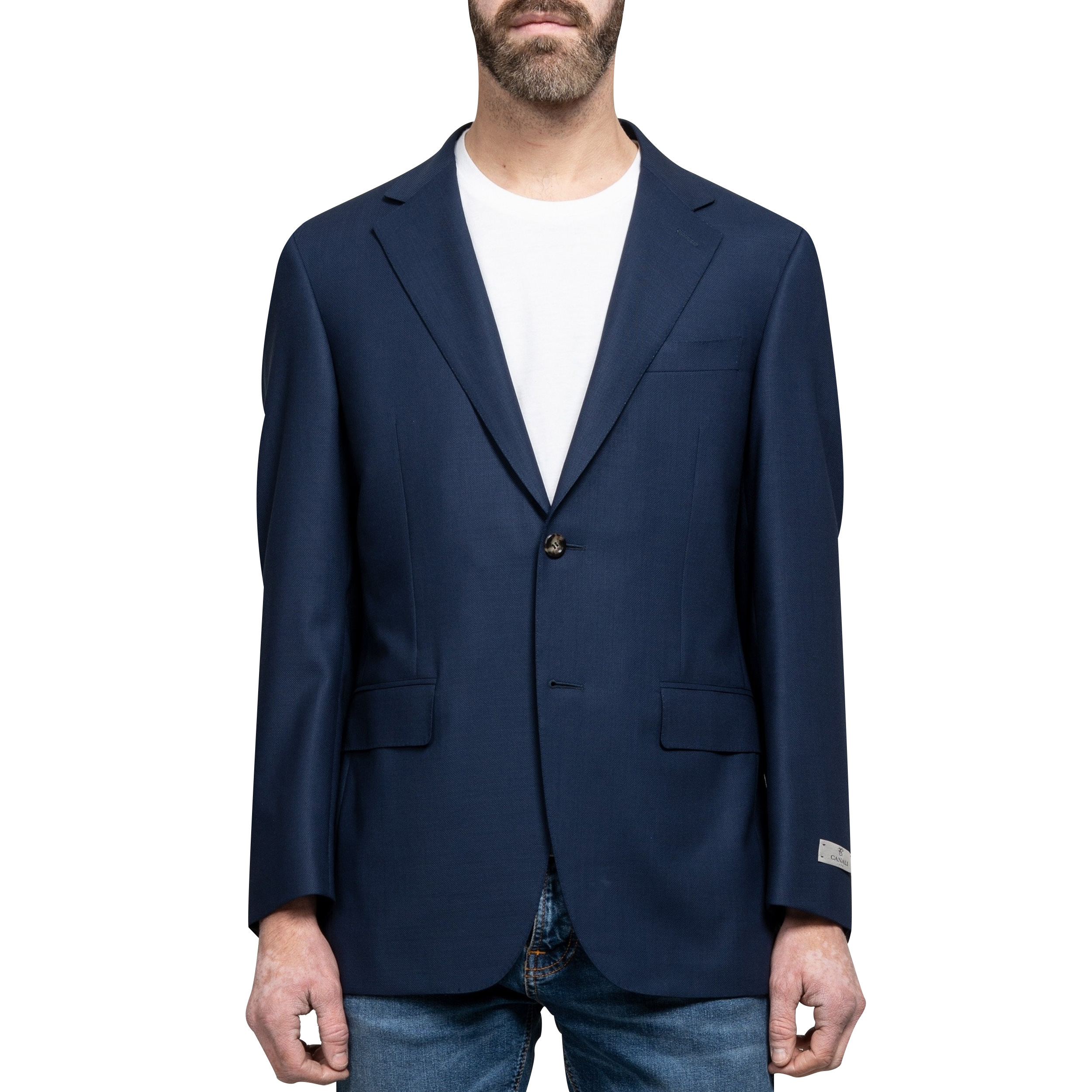 Canali Classic Travel Water Resistant Sports Jacket Blue