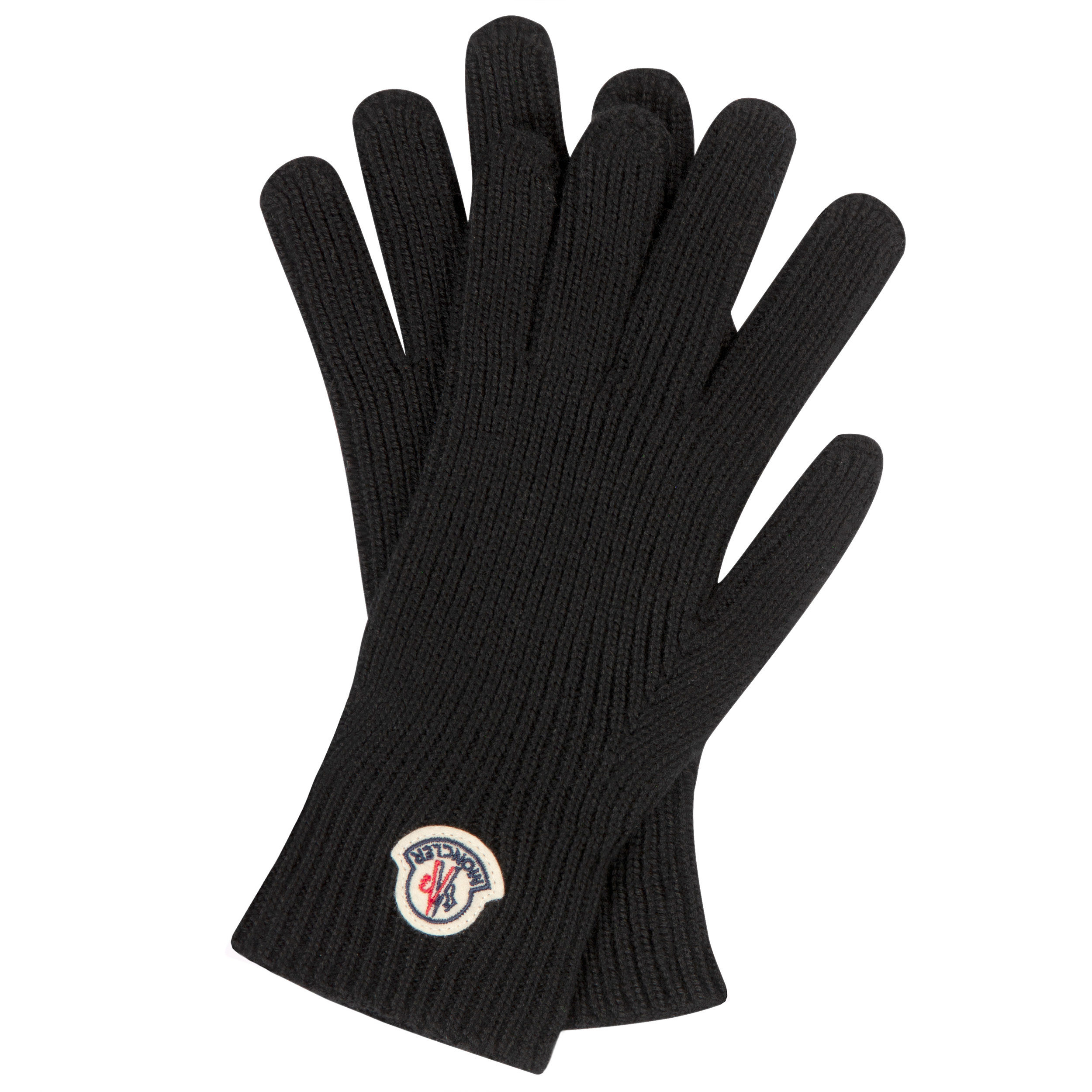 Moncler Classic Logo Knit Gloves Black