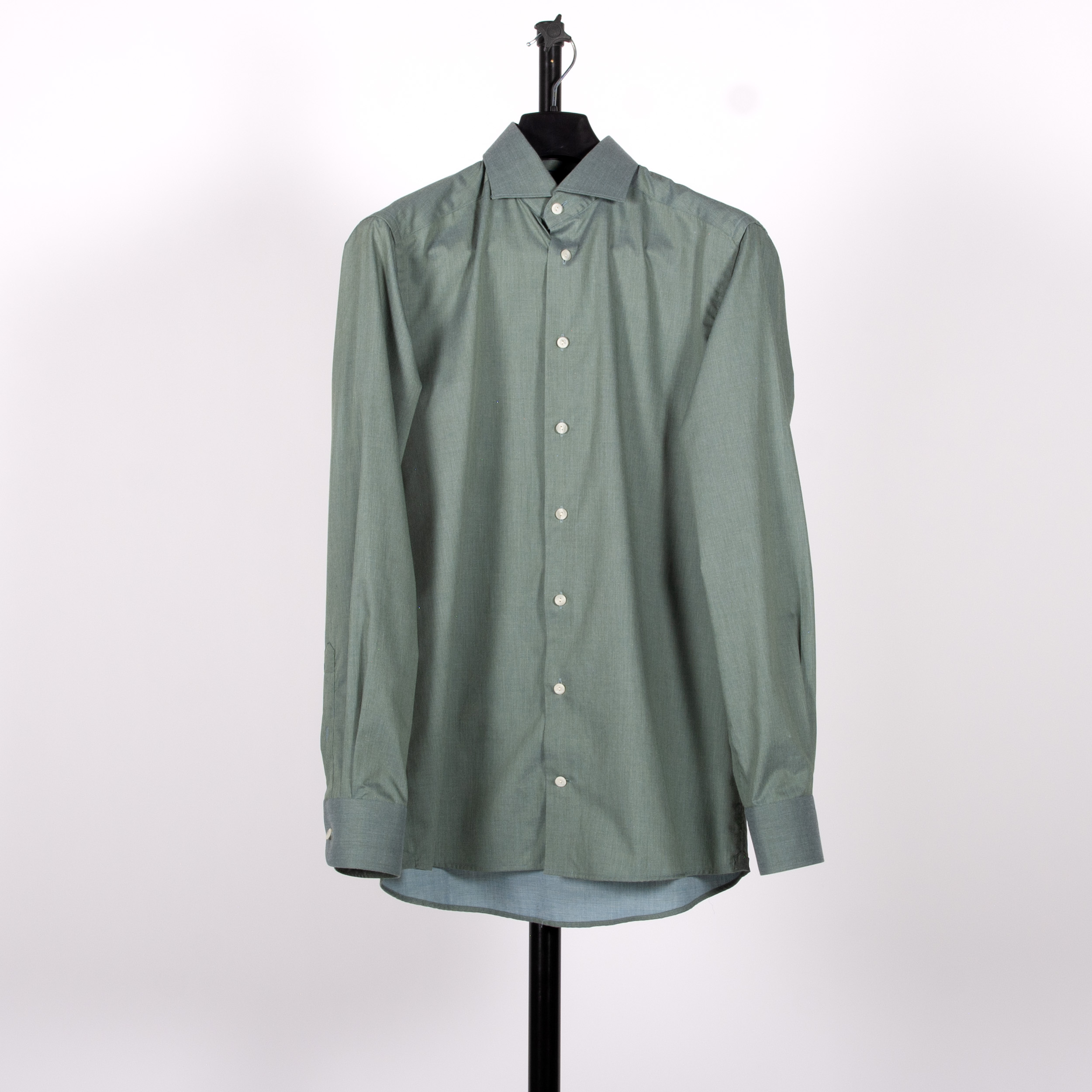 Eton Fine Twill Melange Contemporary Shirt Green